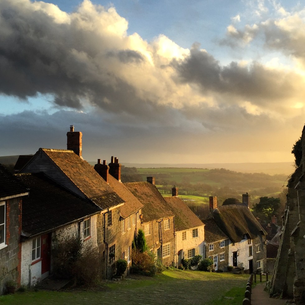 A view of Gold Hill, also known as Hovis Hill, in Shaftesbury, Dorset