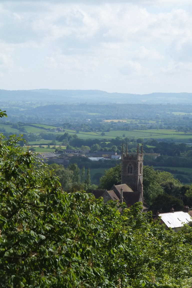 The view of St James Church in Shaftesbury as seen from Park Walk