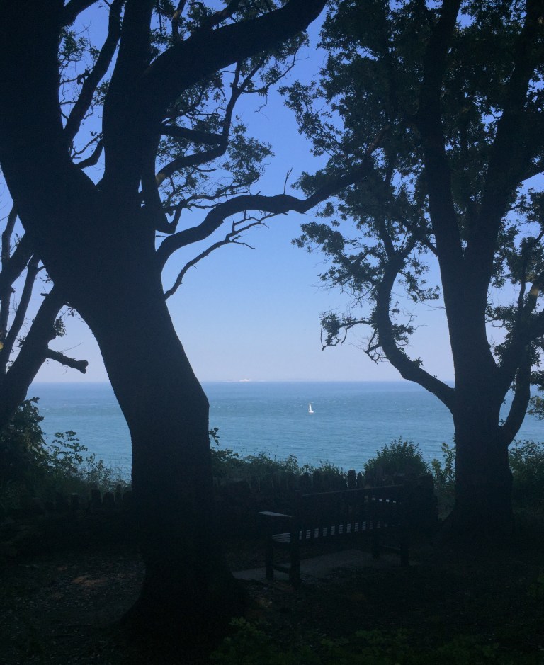 Views across Durlston Bay from Durlston Country Park, Swanage, Dorset, UK