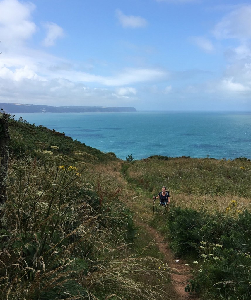 Walking the South West Coast Path between Westward Ho! and Peppercombe, Devon