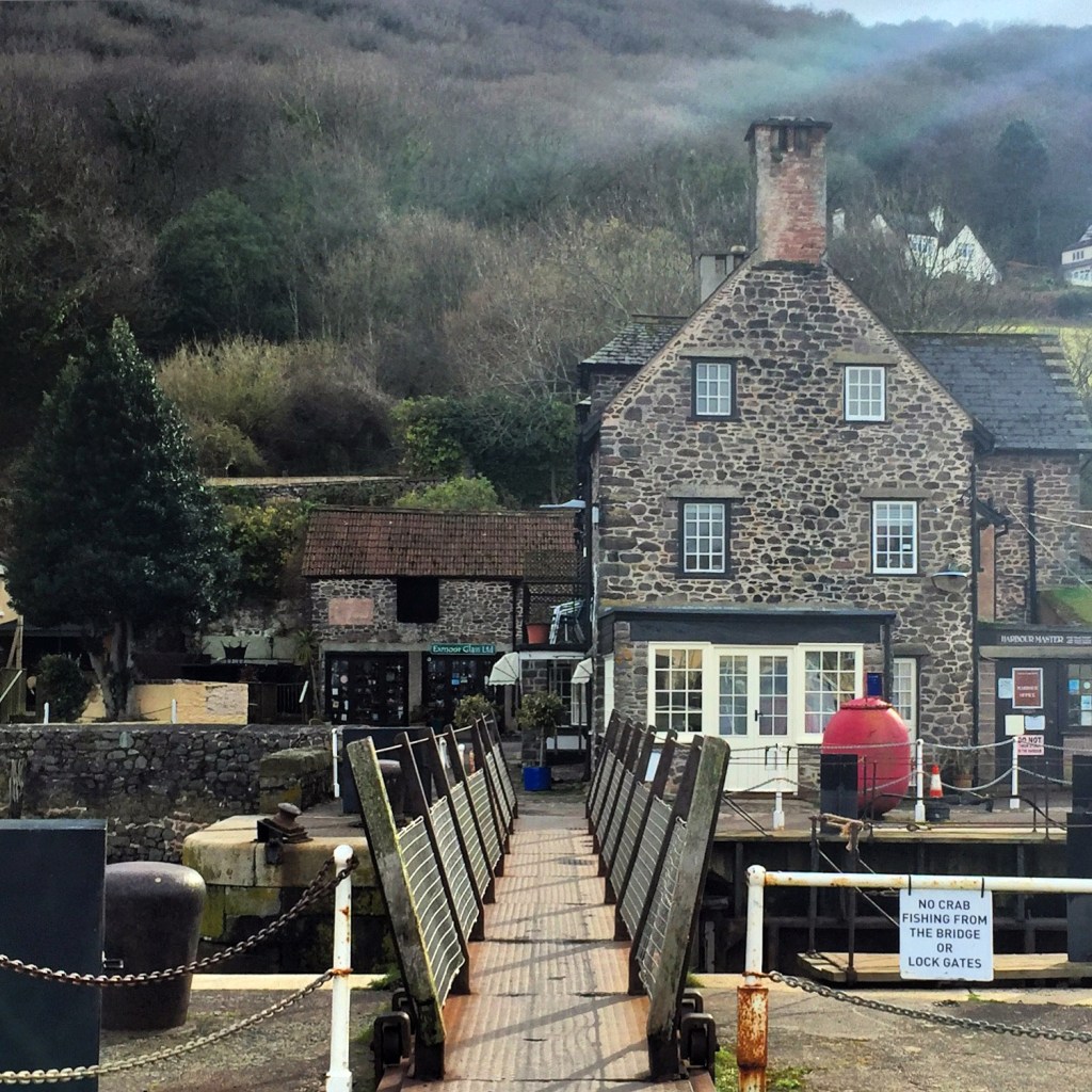 Harbour bridge, Porlock Weir, on the Exmoor coast in Somerset